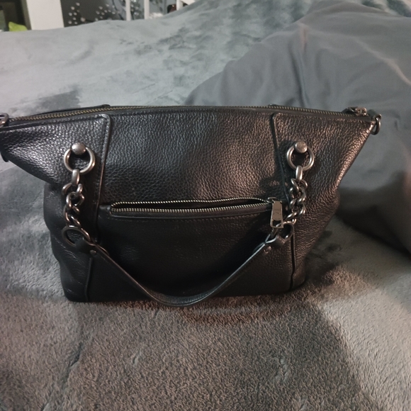 Coach Black Leather Women's Bag - Picture 6 of 12